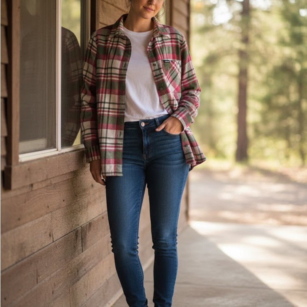 Columbia Plaid Long Sleeve‎ Shirt for Women Size M